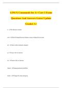 LINUX Commands for A&plus; Core 2 Exam Questions And Answers Latest Update Graded A&plus; ls - list directory contents