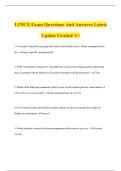 LINUX Exam Questions And Answers Latest Update Graded A&plus;