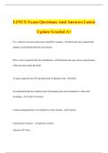 LINUX Exam Questions And Answers Latest Update Graded A&plus;