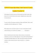 LINUX Exam Questions And Answers Latest Update Graded A&plus;