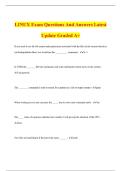 LINUX Exam Questions And Answers Latest Update Graded A&plus;