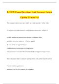 LINUX Exam Questions And Answers Latest Update Graded A&plus;