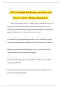 LINUX Installation Exam Questions And Answers Latest Update Graded A&plus;