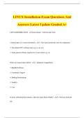 LINUX Installation Exam Questions And Answers Latest Update Graded A&plus;