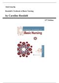 Rosdahl's Textbook of Basic Nursing Twelfth Edition - Test Bank by Caroline Rosdahl &vert;Chapter 1-103