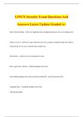 LINUX Security Exam Questions And Answers Latest Update Graded A&plus;