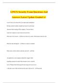 LINUX Security Exam Questions And Answers Latest Update Graded A&plus;