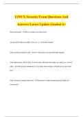 LINUX Security Exam Questions And Answers Latest Update Graded A&plus;