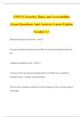 LINUX Security&comma; Data&comma; and Accessibility Exam Questions And Answers Latest Update Graded A&plus;
