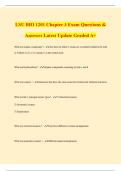 LSU BIO 1201 Chapter 3 Exam Questions & Answers Latest Update Graded A&plus;