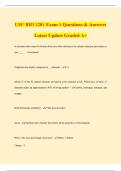 LSU BIO 1201 Exam 1 Questions & Answers Latest Update Graded A&plus;