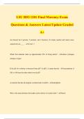 LSU BIO 1201 Final Moroney Exam Questions & Answers Latest Update Graded A&plus;