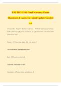 LSU BIO 1201 Final Moroney Exam Questions & Answers Latest Update Graded A&plus;