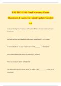 LSU BIO 1201 Final Pomarico Exam Questions & Answers Latest Update Graded A&plus;