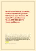 NU 518 Exame 2 Study Questions&vert; Verified Expert Exam Questions With Correct Clear Answers&vert; All Graded A&plus;&vert;Latest Premium Update&lpar;2025-2026&rpar;&vert;100&percnt; Guaranteed Success&period;