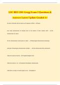 LSU BIO 1201 Gregg Exam 3 Questions & Answers Latest Update Graded A&plus;