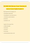 LSU BIO 1201 Moroney Exam 1 Questions & Answers Latest Update Graded A&plus;