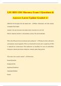 LSU BIO 1201 Moroney Exam 1 Questions & Answers Latest Update Graded A&plus;