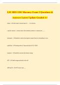 LSU BIO 1201 Moroney Exam 2 Questions & Answers Latest Update Graded A&plus;