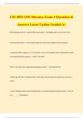 LSU BIO 1201 Moroney Exam 3 Questions & Answers Latest Update Graded A&plus;