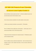 LSU BIO 1201 Pomarico Exam 2 Questions & Answers Latest Update Graded A&plus;