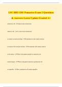 LSU BIO 1201 Pomarico Exam 2 Questions & Answers Latest Update Graded A&plus;