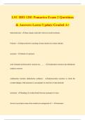 LSU BIO 1201 Pomarico Exam 2 Questions & Answers Latest Update Graded A&plus;
