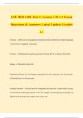 LSU BIO 1201 Test 1&colon; Licata&semi; CH 1-5 Exam Questions & Answers Latest Update Graded A&plus;