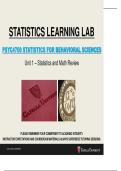 PSYC4700 Statistics for Behavioral Sciences &ndash; Week 1 Privitera Notes &lpar;Capella University&rpar;