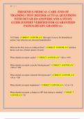 FRESENIUS MEDICAL CARE &lpar;END OF  TRAINING&rpar; TEST 2025&sol;2026 ACTUAL QUESTIONS  WITH DETAILED ANSWERS AND A STUDY  GUIDE &vert;EXPERT VERIFIED FOR GUARANTEED  PASS&sol;ALREADY GRADED A&plus;