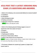 ATLS POST TEST 4 LATEST VERSIONS REAL EXAM 175 QUESTIONS Newest &lpar;Latest 2025 &sol; 2026 Update&rpar; Questions & Accurate Correct Answers &lpar;100&percnt; Correct Verified Answers&rpar; Already Graded A&plus;