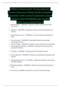 D388 Fundamentals of Spreadsheets Course Overview Study Guide Complete Questions with Correct Solutions Latest Update 2025&sol;2026&vert;&vert;Already Graded 100&percnt; Guaranteed Pass&excl;&excl;&excl;