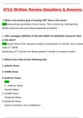 ATLS Written Review Exam Newest &lpar;Latest 2025 &sol; 2026 Update&rpar; Questions & Accurate Correct Answers &lpar;100&percnt; Correct Verified Answers&rpar; Already Graded A&plus;