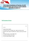 WGU D439 Foundations of Nursing &vert; OA&vert; 88 Actual Questions and Answers Latest Updated 2025&sol;2026 &lpar;Graded A&plus;&rpar;