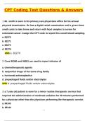 CPT Coding Test Newest &lpar;Latest 2025 &sol; 2026 Update&rpar; Questions & Accurate Correct Answers &lpar;100&percnt; Correct Verified Answers&rpar; Already Graded A&plus;
