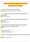 EMT National Registry Exam Latest 2025 Actual Questions and Verified Answers &lpar;2025 &sol; 2026&rpar; A&plus; Grade 100&percnt; Guarantee Verified by Experts