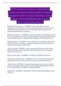 D373 Section 2&colon; Lesson 2 Marketing Communications Study Guide Complete Questions with Correct Solutions Latest Update 2025&sol;2026&vert;&vert;Already Graded 100&percnt; Guaranteed Pass&excl;&excl;&excl;