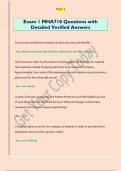 Exam 1 MHA710 Questions with  Detailed Verified Answers 