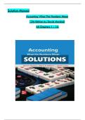 Solution Manual for Accounting What The Numbers Mean&comma; 13th Edition By David Marshall &lpar;2025&sol;2026&rpar;&vert; Verified Chapter's 1 - 16 &vert; Complete Newest Version