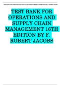 Test Bank For Operations and Supply Chain Management&comma; 17th Edition by Robert Jacobs&period;