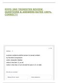 NYPD 2ND TRIMESTER REVIEW QUESTIONS & ANSWERS RATED 100&percnt; CORRECT&excl;&excl;