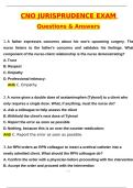CNO JURISPRUDENCE EXAM Newest Latest 2026 Actual Questions and Verified Answers &lpar;2026 &sol; 2027&rpar; A&plus; Grade 100&percnt; Guarantee Verified by Experts