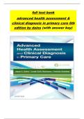 full test bank advanced health assessment & clinical diagnosis in primary care 6th edition by dains &lpar;with answer key&rpar;