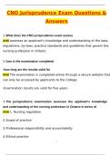 CNO Jurisprudence Exam Latest 2025 Actual Questions and Verified Answers &lpar;2025 &sol; 2026&rpar; A&plus; Grade 100&percnt; Guarantee Verified by Experts