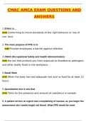 AMCA CMAC EXAM Latest 2025 Actual Questions and Verified Answers &lpar;2025 &sol; 2026&rpar; A&plus; Grade 100&percnt; Guarantee Verified by Experts