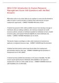 WGU C232 Introduction to Human Resource Management Exam 550 Questions with Verified Answers&comma;100&percnt;CORRECT