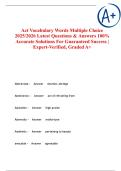 Act Vocabulary Words Multiple choice 2025&sol;2026 Latest Questions & Answers 100&percnt; Accurate Solutions For Guaranteed Success &vert; Expert-Verified&comma; Graded A&plus;