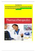 Test Bank For Pharmacotherapeutics For Advanced Practice Nurse Prescribers Fifth Edition By Teri Moser Woo & Marylou V&period; Robinson&lpar; All Chapters Covered 1-55 With Answer Section&rpar;