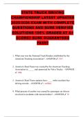 STATE TRUCK DRIVING  CHAMPIONSHIP LATEST UPDATED  2025&sol;2026 EXAM WITH COMPLETE QUESTIONS AND SURE VERIFIED  SOLUTIONS 100&percnt; GRADED AT A&plus; SCORE&excl;&excl; SURE GUARANTEED PASS&excl;&excl; 