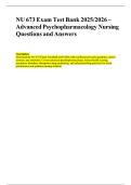 NU 673 Exam Package with Solution Updated 2025&sol;2026 Comprehensive Nursing Study Resource
